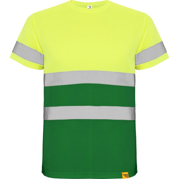 camiseta manga corta Delta/amarillo fluor/verde jardin