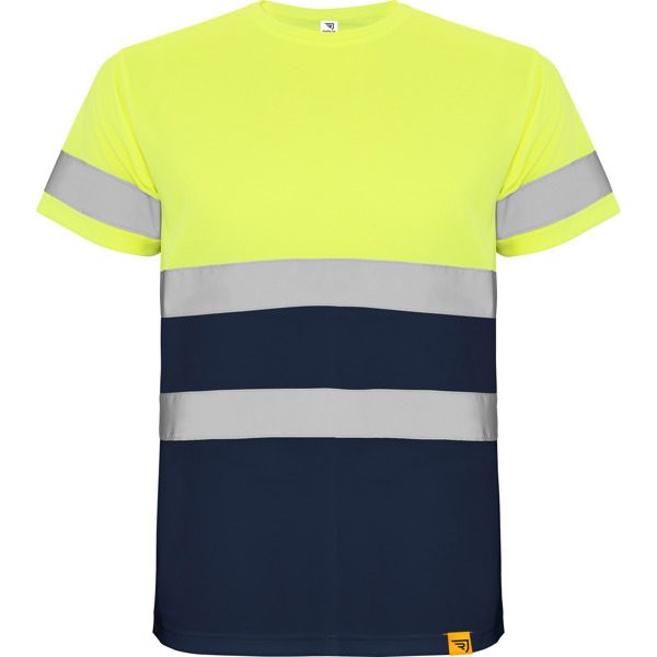 camiseta manga corta Delta/amarillo fluor/marino