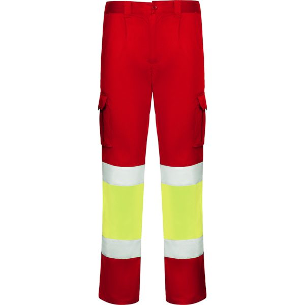 pantalon daily/rojo laboral/amarillo fluor
