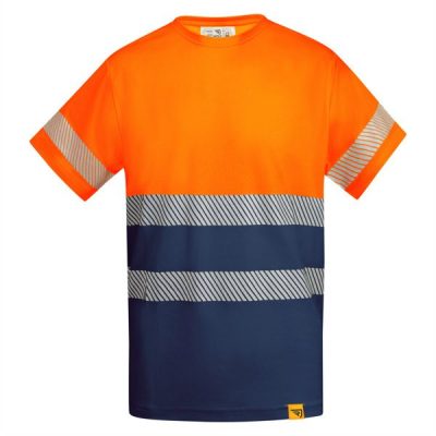 camiseta tauri/naranja fluor/marino