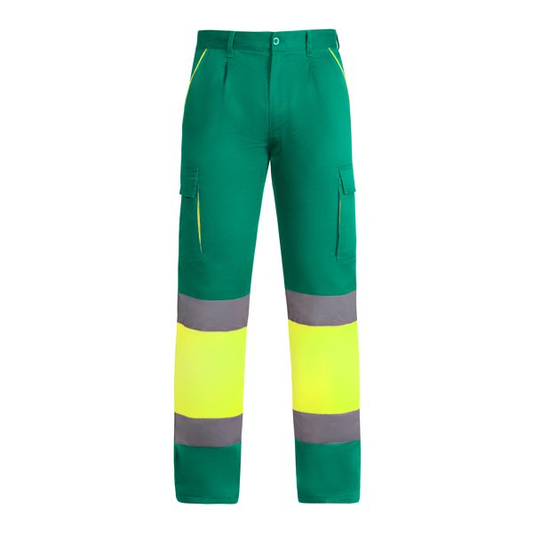 pantalon enix/verde jardin/amarillo fluor