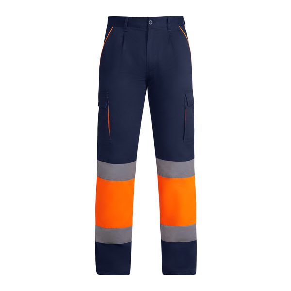 pantalon enix/marino/naranja fluor