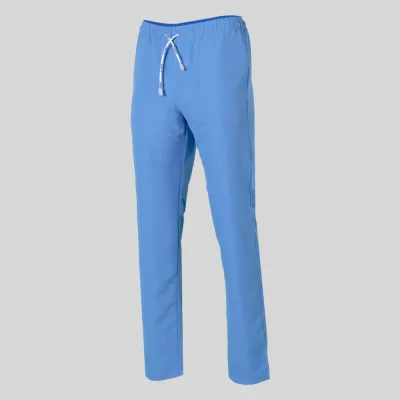 PANTALON UNISEX GOMA+CORDON EXTERIOR MICROFIBRA/celeste