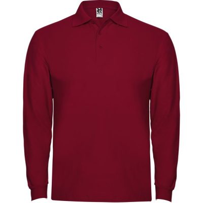 Polo estrella L/S/granate